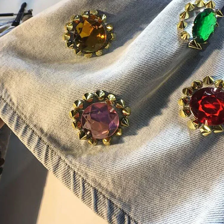 Bejeweled Denim Shorts